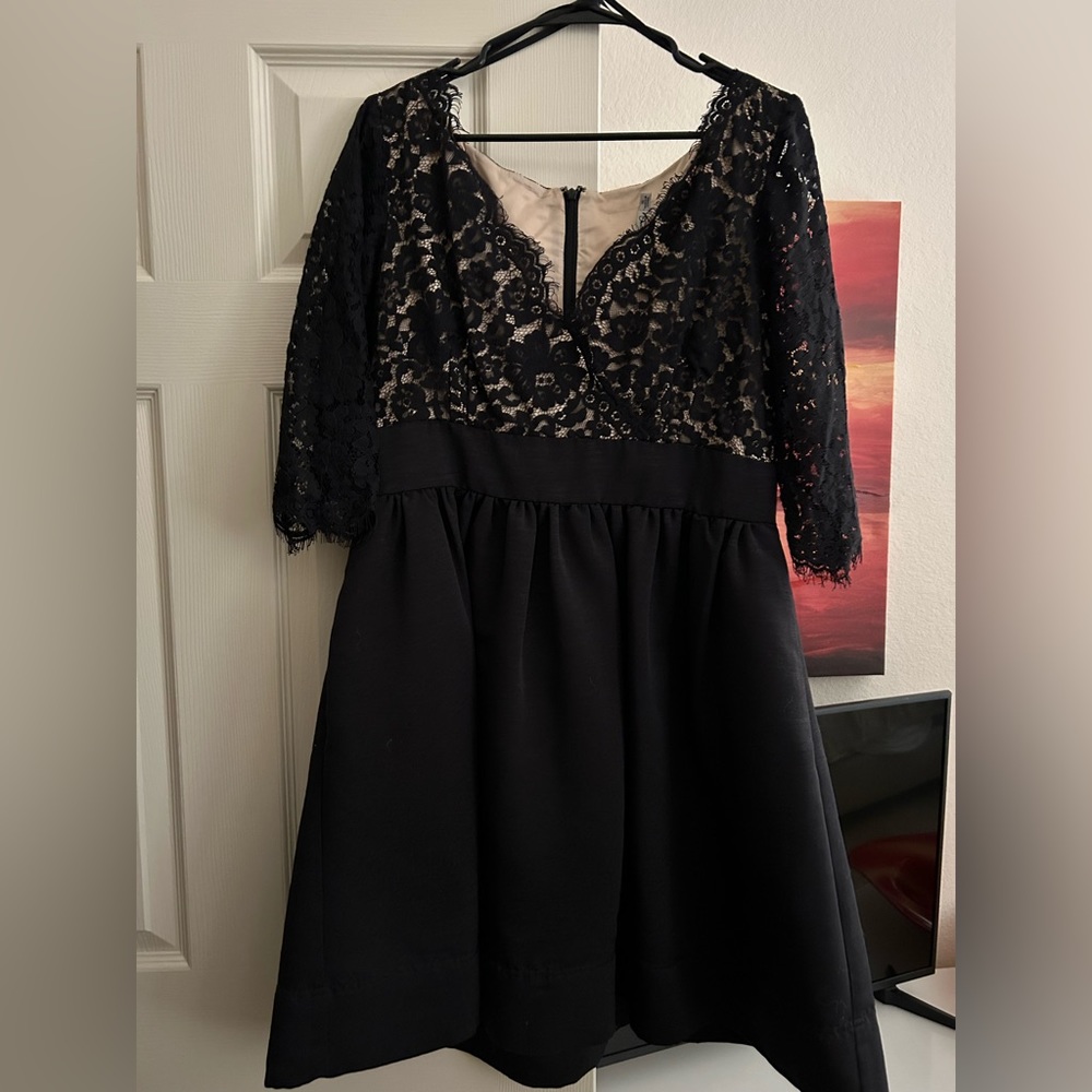 Lace mesh cocktail dress